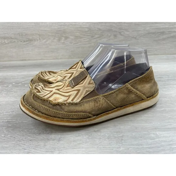 Ariat Cruiser 10027385 Women's 8.5 Brown Aztec Fabric Upper Slip-On Loafer Shoe