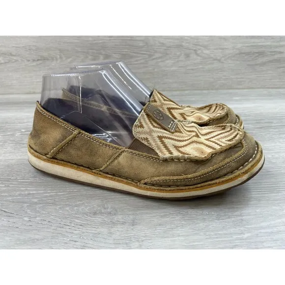 Ariat Cruiser 10027385 Women's 8.5 Brown Aztec Fabric Upper Slip-On Loafer Shoe