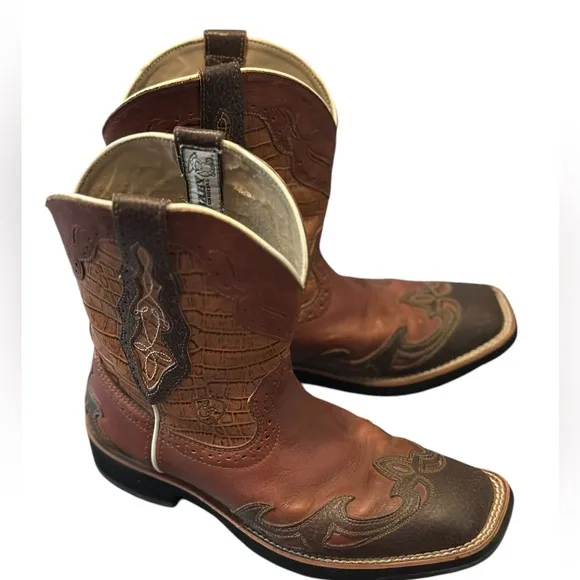 ARIAT FatBaby Brown Leather Cowboy Boots Women’s Size 7.5 B