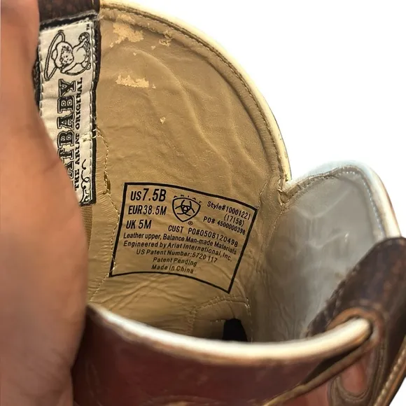 ARIAT FatBaby Brown Leather Cowboy Boots Women’s Size 7.5 B
