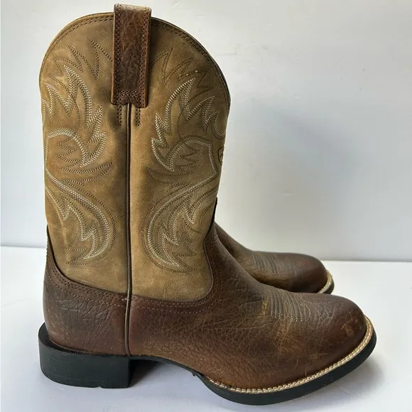 ARIAT Heritage Horseman‎ Western Boots Leather Embroidered