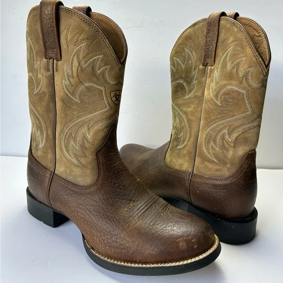 ARIAT Heritage Horseman‎ Western Boots Leather Embroidered