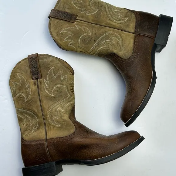 ARIAT Heritage Horseman‎ Western Boots Leather Embroidered