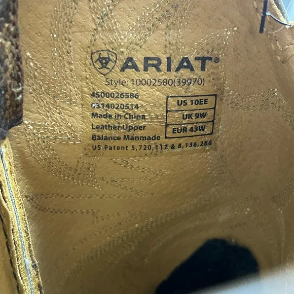 ARIAT Heritage Horseman‎ Western Boots Leather Embroidered