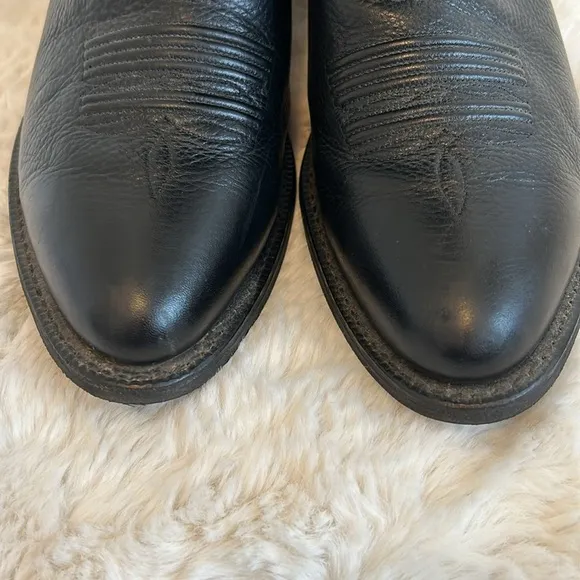 Ariat Heritage R Toe Black Leather Western Boots