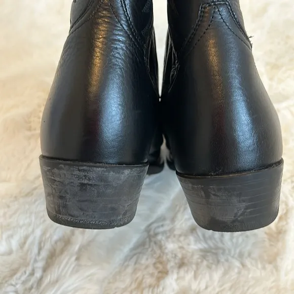 Ariat Heritage R Toe Black Leather Western Boots