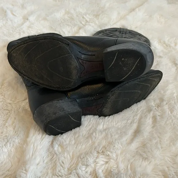 Ariat Heritage R Toe Black Leather Western Boots