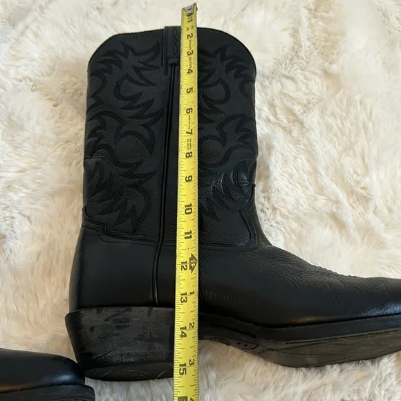 Ariat Heritage R Toe Black Leather Western Boots