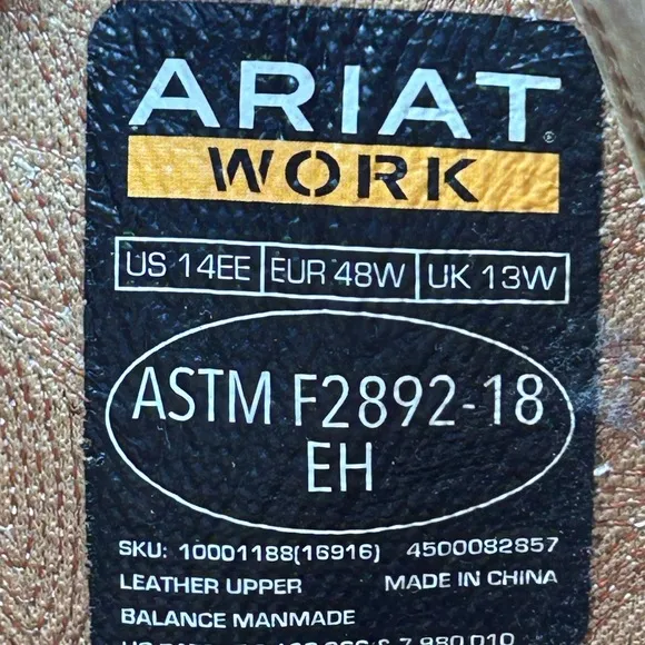 Ariat men 14 workhog cowboy boots