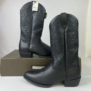 Ariat Men's 14 D M Heritage Western Boots Black Deertan Leather Cowboy Round Toe