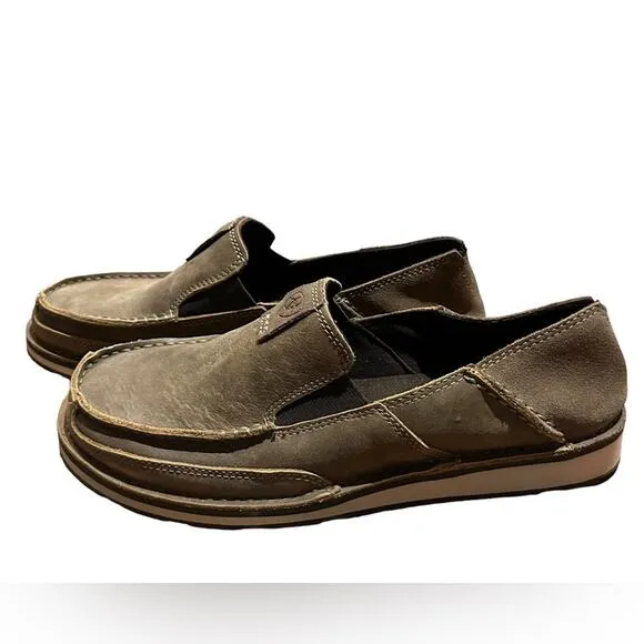 Ariat Mens 9D Brown Leather Slip On Shoes