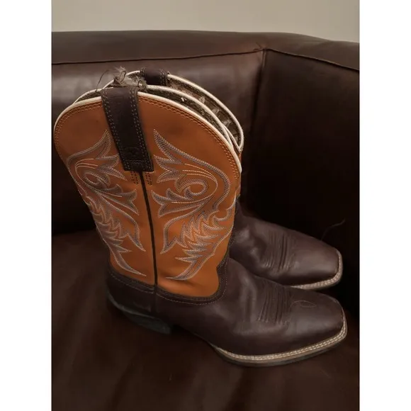 Ariat Men's Square Toe Western Boots Orange 10