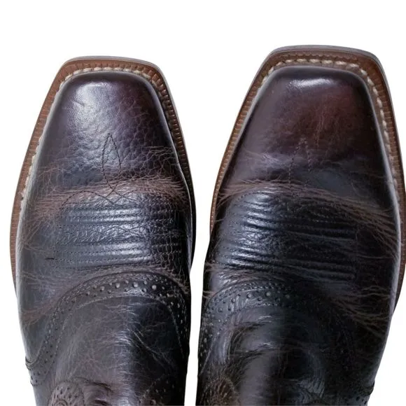 Ariat Mens Sz 8 D Heritage Roughstock Square Toe Brown Cowboy Boots 34824 Mint