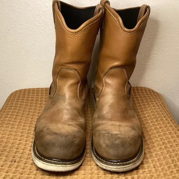 Ariat Mens US 13D Distressed Brown Waterproof Composite Toe Pull On Work Boots