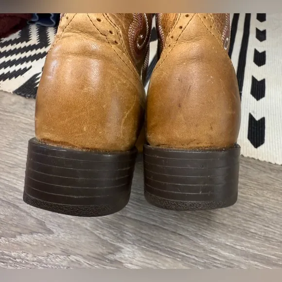 ARIAT Quickdraw Badlands Brown Square Toe Cowboy Boots 10006304 Women's 5.5