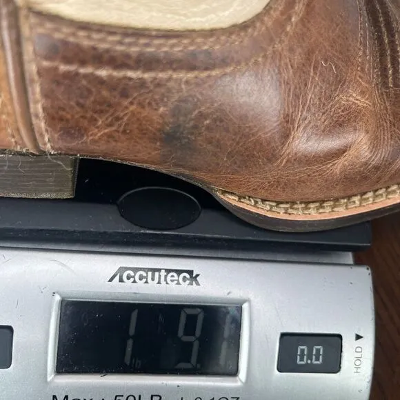 Ariat Whippersnapper‎ Boots Youth 3 Ivory Brown Leather Cowboy Western 10031544