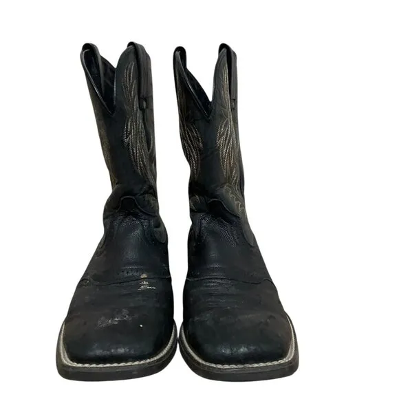 Ariat Wide Square Toe Western Sport Boots Mens Size 8.5D Black 10016292