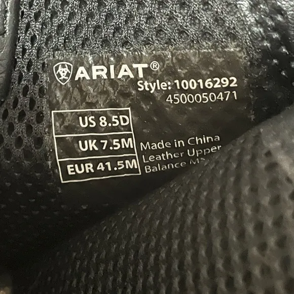 Ariat Wide Square Toe Western Sport Boots Mens Size 8.5D Black 10016292