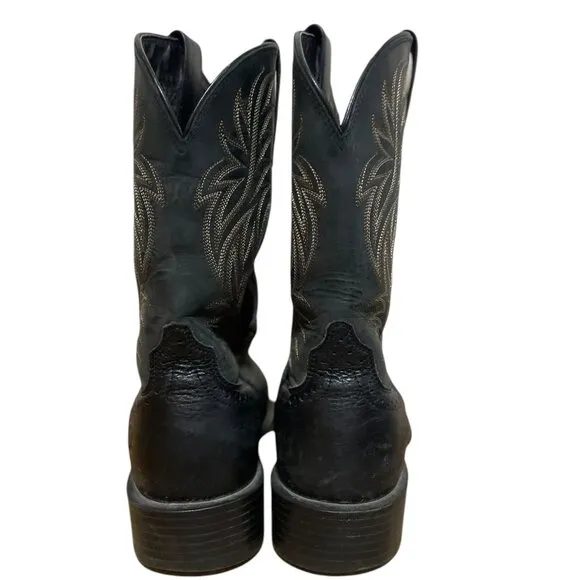 Ariat Wide Square Toe Western Sport Boots Mens Size 8.5D Black 10016292
