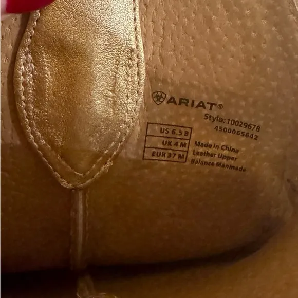 ARIAT Womens Tailgate Western Boots Distressed Gold Leather Cowboy Size 6.5