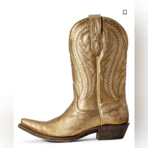 ARIAT Womens Tailgate Western Boots Distressed Gold Leather Cowboy Size 6.5