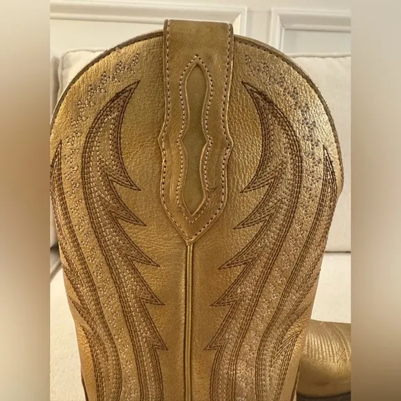 ARIAT Womens Tailgate Western Boots Distressed Gold Leather Cowboy Size 6.5