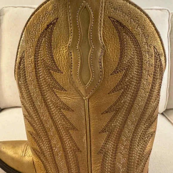 ARIAT Womens Tailgate Western Boots Distressed Gold Leather Cowboy Size 6.5