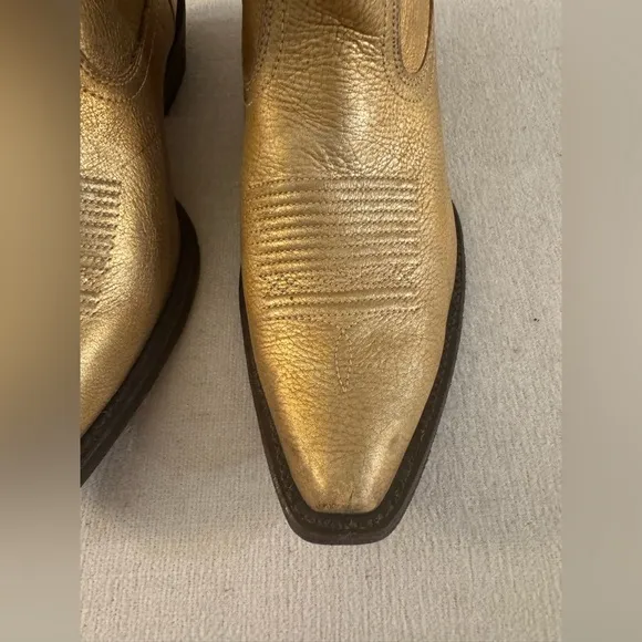 ARIAT Womens Tailgate Western Boots Distressed Gold Leather Cowboy Size 6.5