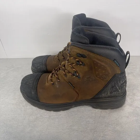 Ariat Work Boots Men Size 13 D Brown Turbo Outlaw 6&quot; Waterproof Composite Toe