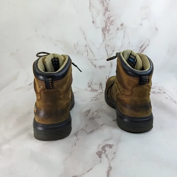 Ariat Work Boots Mens 10.5 Brown Composite Carbon Toe Waterproof Lace Up Leather
