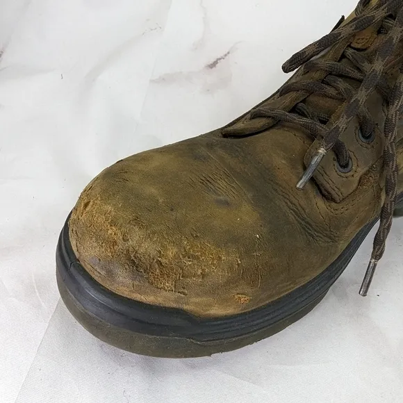 Ariat Work Boots Mens 10.5 Brown Composite Carbon Toe Waterproof Lace Up Leather