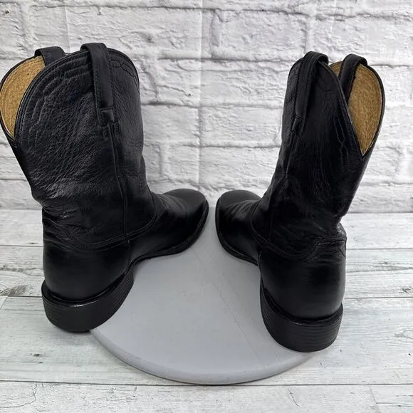 Ariat Boots Men's Size 9 D Heritage Western Black Leather Square Toe 10015291