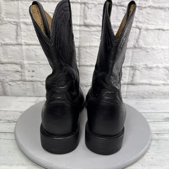 Ariat Boots Men's Size 9 D Heritage Western Black Leather Square Toe 10015291