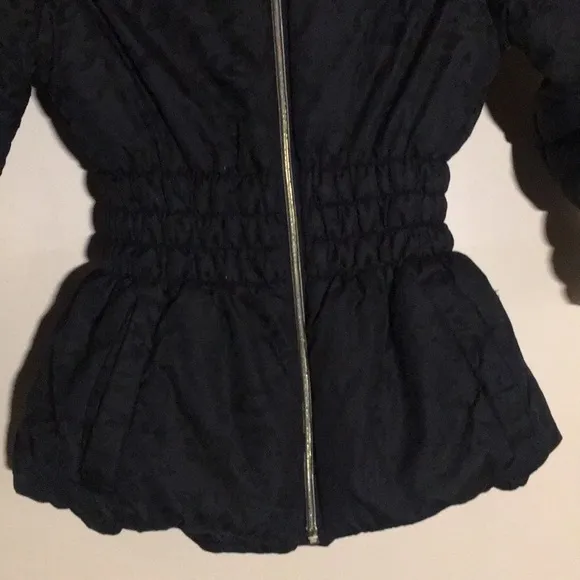 ARIZONA Girls Black Cheetah Print Puffer Jacket 6x
