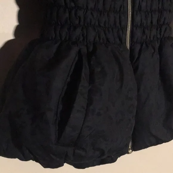ARIZONA Girls Black Cheetah Print Puffer Jacket 6x