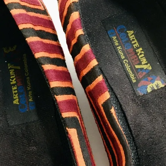 Arte Kuna Colombia Women's EU 38 (US 7.5) Hand Made Slip On Shoes Kuna Print