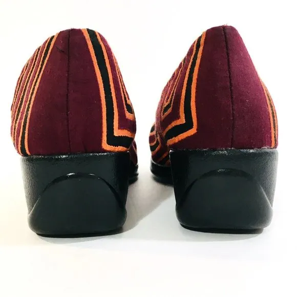 Arte Kuna Colombia Women's EU 38 (US 7.5) Hand Made Slip On Shoes Kuna Print