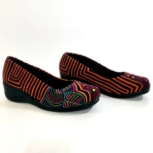 Arte Kuna Colombia Women's EU 38 (US 7.5) Hand Made Slip On Shoes Kuna Print