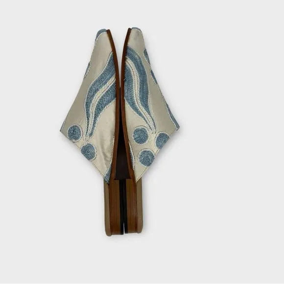 Artemis Suzani Slipper Mule Shoe Hand-Woven Silk Women’s Size 39 US 8.5 NWOT