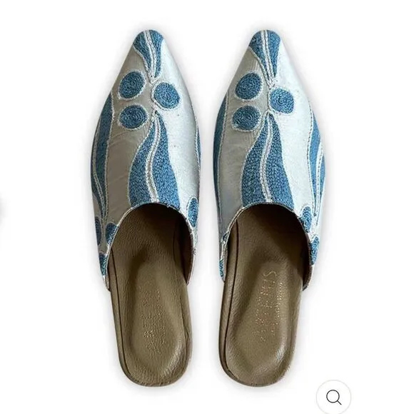 Artemis Suzani Slipper Mule Shoe Hand-Woven Silk Women’s Size 39 US 8.5 NWOT
