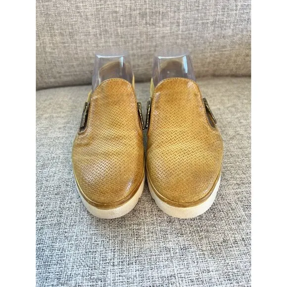A.S.98 Sneakers Women’s US 8.5 Mustard Leather Distressed Casual Boho City