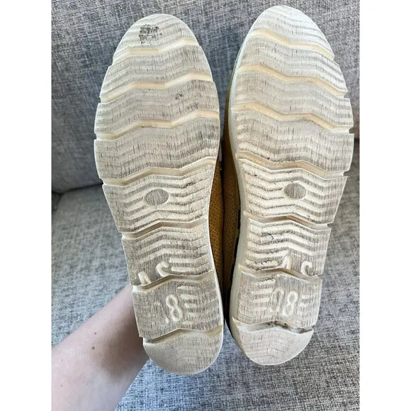 A.S.98 Sneakers Women’s US 8.5 Mustard Leather Distressed Casual Boho City