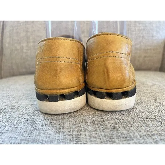 A.S.98 Sneakers Women’s US 8.5 Mustard Leather Distressed Casual Boho City