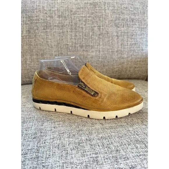 A.S.98 Sneakers Women’s US 8.5 Mustard Leather Distressed Casual Boho City