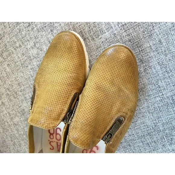 A.S.98 Sneakers Women’s US 8.5 Mustard Leather Distressed Casual Boho City