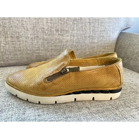 A.S.98 Sneakers Women’s US 8.5 Mustard Leather Distressed Casual Boho City