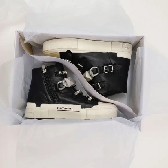 Ash Galaxy Studded Chain High Top Sneakers Black Size 36EU/6US