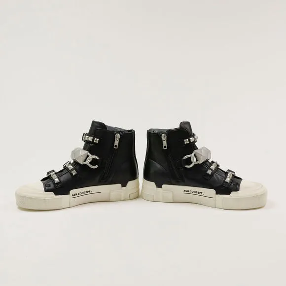 Ash Galaxy Studded Chain High Top Sneakers Black Size 36EU/6US