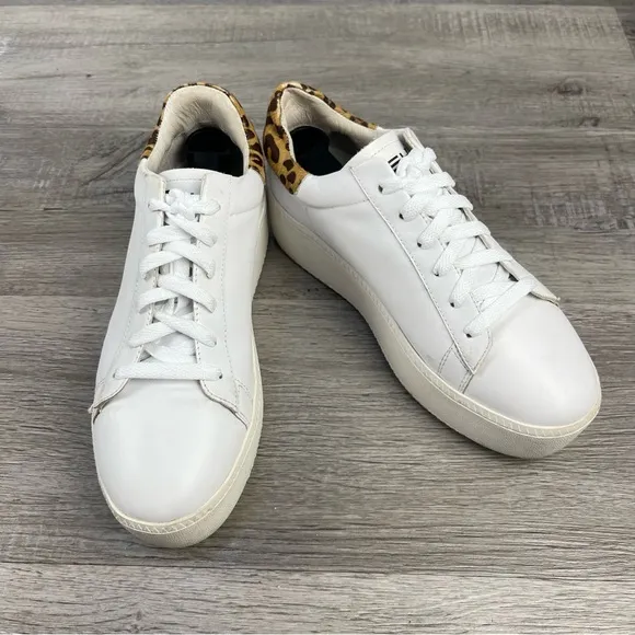 ASH white platform sneakers 39 with Leopard accent