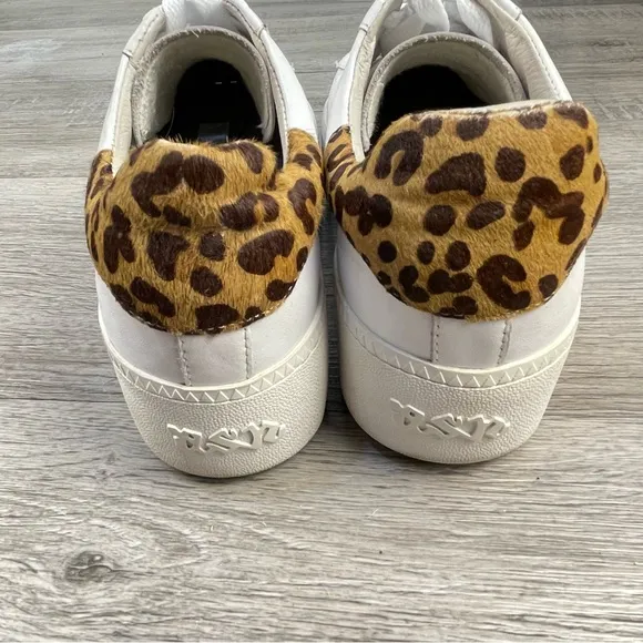 ASH white platform sneakers 39 with Leopard accent